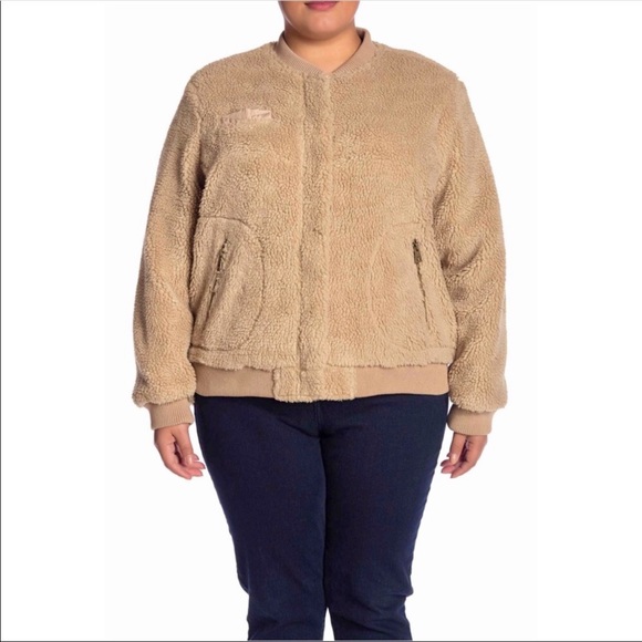 Levi's On Trend Fleece Bomber Teddy Jacket - Picture 6 of 7